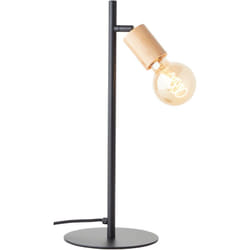 Brilliant - lamp Lampe de table Tiffany 45cm noir mat/métal naturel/verre noir 1x A60, E27, 28 w