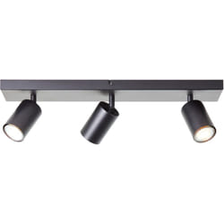 Brilliant - Barre de spots led Jello 3-flammes noir mat, métal, 3x led, GU10, 5 w, lampes à réflecteur led incluses (flux lumineux : 345lm, couleur
