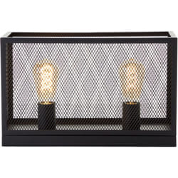 Brilliant - lamp Maze lampe de table 40x15cm corindon noir métal noir 2x A60, E27, 60 w