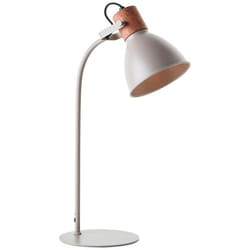 Lampe à poser - BRILLIANT - Erena - 52cm - Taupe - Métal et bois - 1x 40W E27