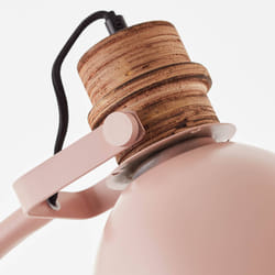 Lampadaire - BRILLIANT - Erena - 15m - Rose clair - Métal et bois - Interrupteur au pied
