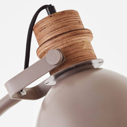 Lampadaire - BRILLIANT - Erena - 15m - Taupe - Interrupteur au pied - E27 40W