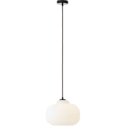 Suspension Blop 30cm blanc verre/métal 1x A60, E27, 60 w, adapté à une lampe normale (non incluse) - Brilliant