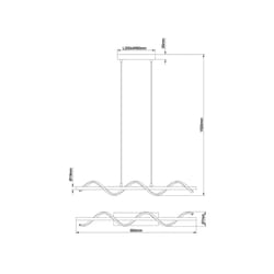 Suspension LED - BRILLIANT - Eunice - Noir mat - 22 W - 2600 lumens - Design contemporain