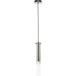 Brilliant - Lamp Glasini suspension à 1 lampe noir mat/verre fumé aluminium/plastique noir 1x C35, E14, 25 w