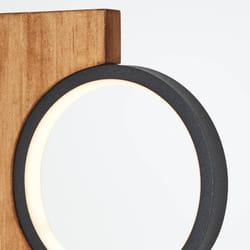 Lampe de table - BRILLIANT - Cheesy - LED 12W - Noir et Marron - Design Contemporain