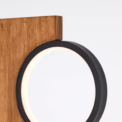 G80560A05 Brilliant Lamp Cheesy Lampadaire LED 140cm noir mat-bois marron 20 W LED intégré
