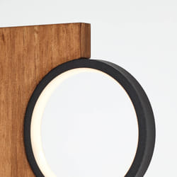 G80560A05 Brilliant Lamp Cheesy Lampadaire LED 140cm noir mat-bois marron 20 W LED intégré