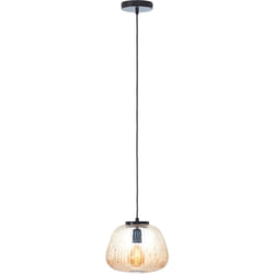Brilliant - Lamp Kaizen suspension 25cm ambre-ambre/noir métal mat/plastique marron 1x A60, E27, 40 w
