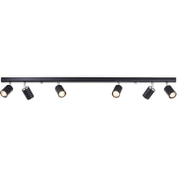 Brilliant - Spot de plafond brillant Different spot bar, 119 cm, 6x GU10, orientable, métal, noir
