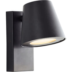 Applique d'extérieur brillante Bari, GU10, hauteur 17 cm, métal, noir