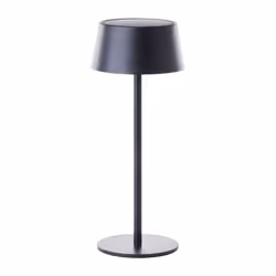 PICCO Lampe de table d'extérieur LED et solaire - Coloris : noir dépoli - Matiere : métal et plastique - 5 W - 300 lumen 3000 ...