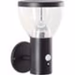 Applique extérieure - BRILLIANT - TULIP - LED et solaire - Détecteur de mouvement - Acier inoxydable et plastique - 4 W - Noi ...