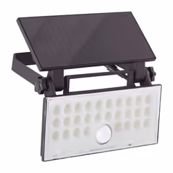 LUTON Applique extérieure LED et solaire - Détecteur de mouvement - Coloris : noir - Matiere : plastique et métal - 4 W - 100 ...