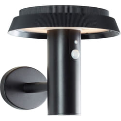 Applique d'extérieur led brillante Alvero, lampe d'extérieur avec énergie solaire, 21 cm, 500 lm, 3000 k, métal, noir