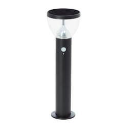 Borne extérieure Brilliant tulip - led et solaire - Détecteur de mouvement - Acier inoxydable et plastique - 4 w - Noir