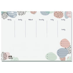 Sigel - Rose Inspiration JS101 Sous-main planning hebdomadaire blanc, vert, rose (l x h) 42 cm x 29.7 cm