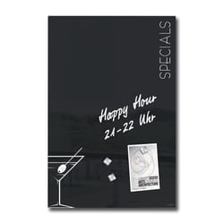 Sigel GL296 tableau magnétique & accessoires Verre 400 x 600 mm Noir