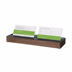 Sigel VA203 rangement de cartes de visites Acrylique, Bois Marron