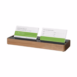 Sigel VA201 rangement de cartes de visites Acrylique, Bois Marron
