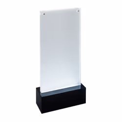 Sigel TA424, Acrylique, Noir, Transparent, 10,5 x 21 cm, Rectangulaire, LED, Batterie