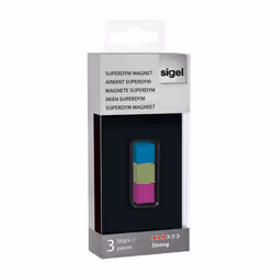Sigel GL727, Aimant de tableau blanc, Vert, Rose, Turquoise, Aluminium, 3,6 kg, 11 mm, 11 mm