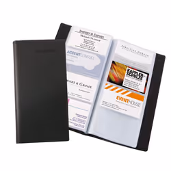 Sigel VZ172, Plastique, Noir, 192 cartes, 90 x 58 mm, 122 mm, 248 mm