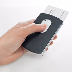 Sigel VZ121 rangement de cartes de visites Cuir, Acier inoxydable Noir
