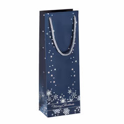 Sigel GT112, Sac emballage cadeau, Bleu, Blanc, Image, Papier, Noël, Noël