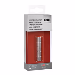 Sigel SuperDym C5, Aimant de tableau blanc, Argent, Nickel, 10 mm, 10 mm, 10 mm