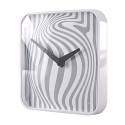Sigel Opta, Mur, Quartz clock, Carré, Gris, Blanc, Plastique, Verre