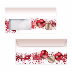 Sigel DU040 enveloppe DL (110 x 220 mm) Marron, Rouge 50 pièce(s)