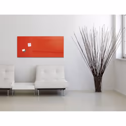 Sigel GL242 tableau magnétique & accessoires Verre 1300 x 550 mm Rouge