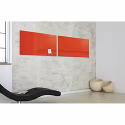 Sigel GL242 tableau magnétique & accessoires Verre 1300 x 550 mm Rouge
