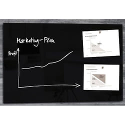 Sigel GL140 tableau magnétique & accessoires Verre Noir