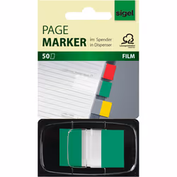 Sigel HN493, Vert, Rectangle, Amovible, Blanc sur vert, 25 x 43 mm, 69 mm