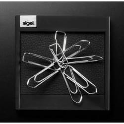 Sigel cintano : S distributeur de trombones Noir Simili-cuir, Plastique