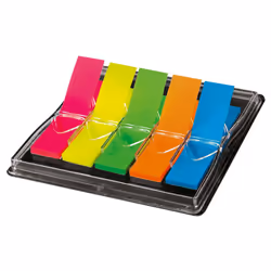 Sigel HN489 marque-pages Marque-page flexible Bleu, Vert, Orange, Rouge, Jaune 200 pièce(s)