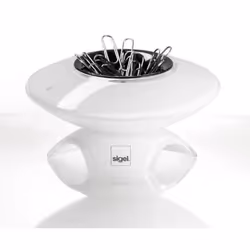 Sigel eyestyle distributeur de trombones Noir, Blanc Acrylique, Plastique