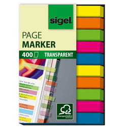 Sigel HN617 marque-pages Marque-page flexible Bleu, Vert, Orange, Rose, Jaune 400 pièce(s)