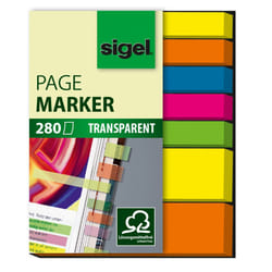Sigel HN616 marque-pages Marque-page flexible Bleu, Vert, Orange, Jaune 280 pièce(s)
