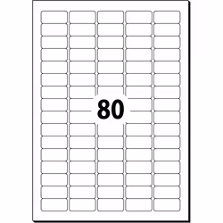 Sigel LA203 étiquette auto-collante Rectangle aux angles arrondis Amovible Blanc 25 pièce(s)