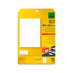 Sigel LA106, Blanc, Rectangle, 48,5 x 25,4, Universel, Jet d'encre, 1000 pièce(s)