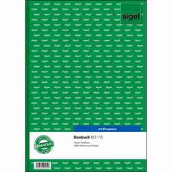 Sigel BO115, Motif, Vert, A4, 50 feuilles, Couverture rigide, Universel