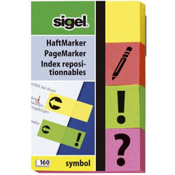 Sigel HN635 étiquette auto-collante Vert, Rose, Rouge, Jaune 160 pièce(s)
