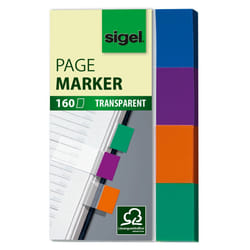 Sigel HN671 marque-pages Marque-page flexible Bleu, Orange, Turquoise, Violet 160 pièce(s)