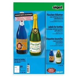 Sigel DE160 étiquette auto-collante Blanc 20 pièce(s)