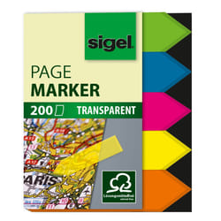 Sigel HN613 marque-pages Marque-page flexible Bleu, Vert, Orange, Rouge, Jaune 200 pièce(s)