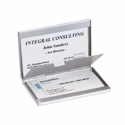 Sigel VZ136, Aluminium, Argent, 30 cartes, 90 x 58 mm, 63 mm, 92 mm
