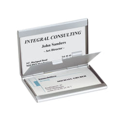 Sigel VZ136 rangement de cartes de visites Aluminium Argent